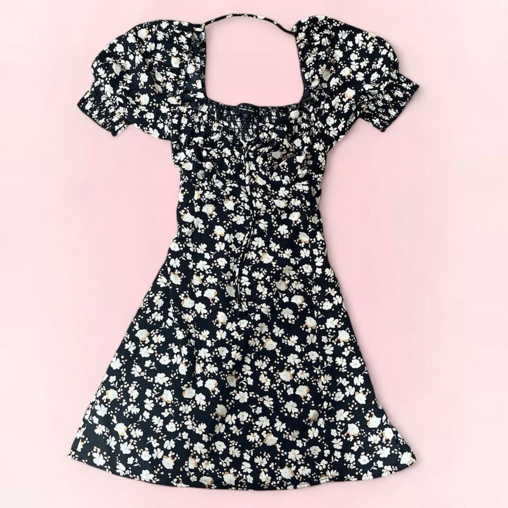 Trixxi Black Floral Mini Dress